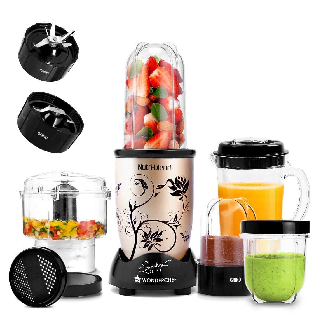 Nutri-blend Juicer, Mixer, Grinder, Smoothie Maker & Chopper | Complete Kitchen Machine...