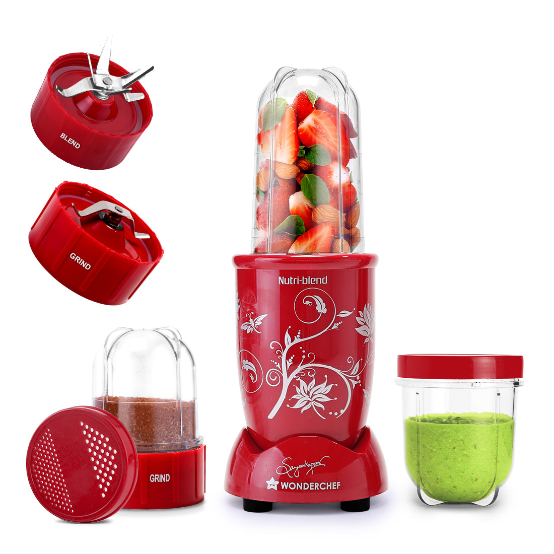 Nutri-blend 500W Mixer Grinder, 22000 RPM Motor, Smoothie Maker, Masala Grinder, Chutne...
