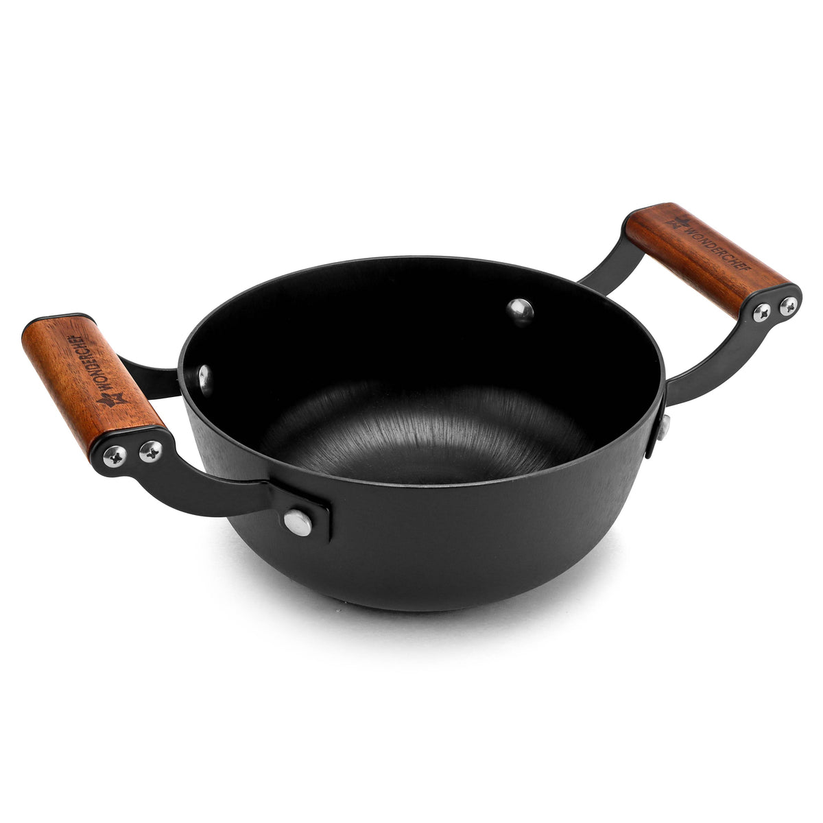 Ferro Light-weight Cast-iron Deep Kadhai, 20cm, 40% Lighter, Pre-seasoned with 100% Veg...