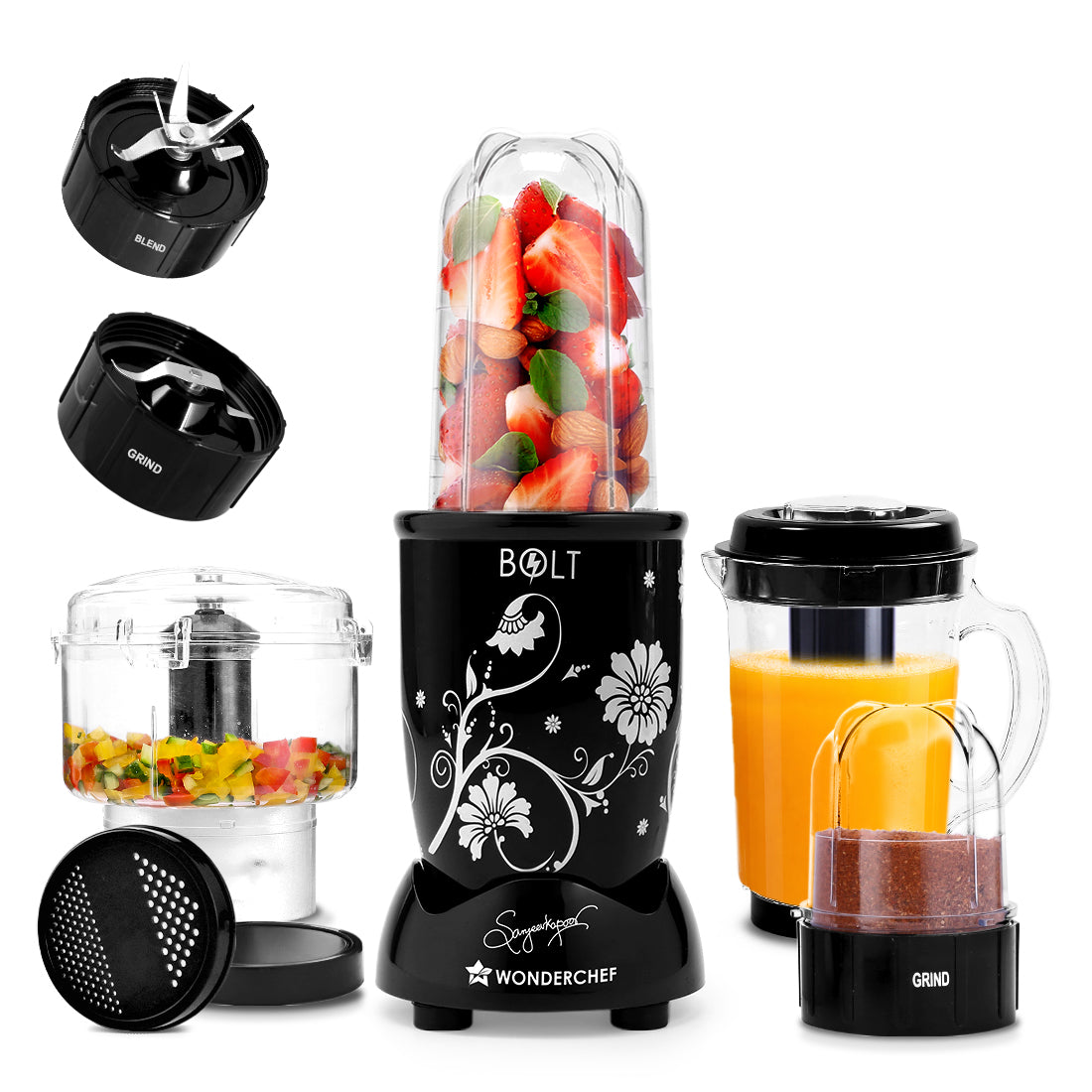 Nutri-blend BOLT-600W CKM Mixer with Chopper, Stronger & Swifter with Sipper Lid, 22000...