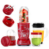 Nutri-blend 500W Mixer Grinder, 22000 RPM Motor, Smoothie Maker, Masala Grinder, Chutney Blender, 4 Unbreakable Jars, Recipe Book by Chef Sanjeev Kapoor, 2 Yr Warranty, Red