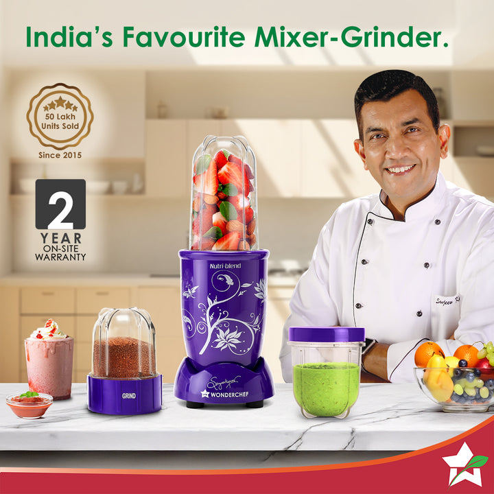 Nutri-blend 500W Mixer Grinder, 22000 RPM Motor, Smoothie Maker, Masal