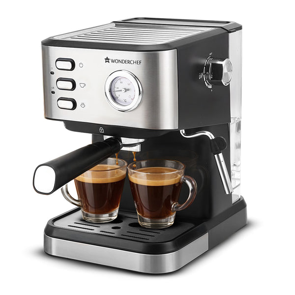 Regenta Espresso Coffee Machine, 19-bar, Make Espressos, Cappuccinos & Lattes at Home, With Steamer, Metal Porta Filter, Temperature Dial, 2 Year Warranty
