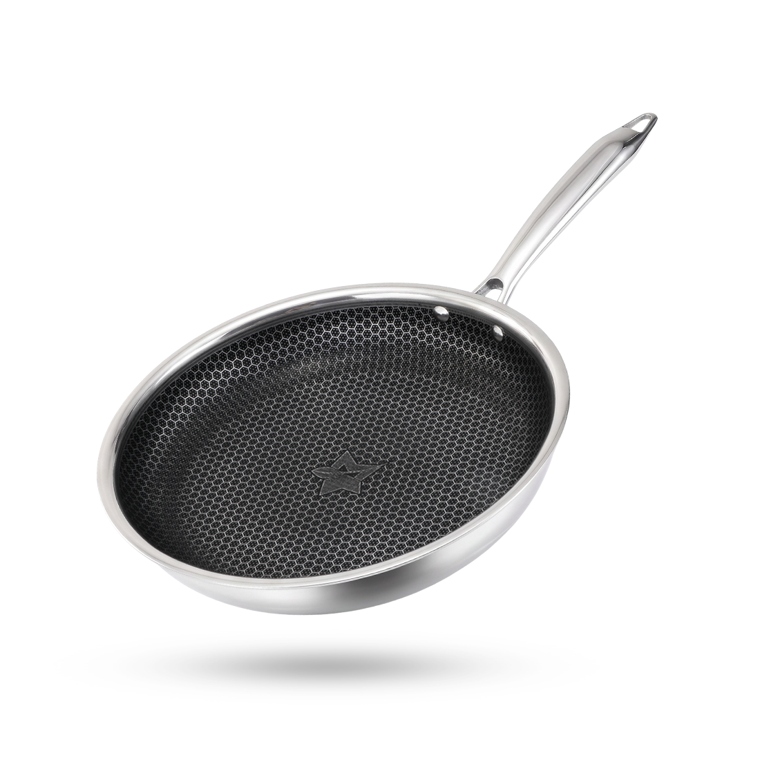 PremiumPro  Triply Stainless-steel Fry Pan 20cm 1L for Kitchen, Toxin-free Non-stick He...