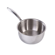 Load image into Gallery viewer, Nigella Tri-Ply 14 cm Sauce Pan | 1.2 Liters | 2.5 mm Thickness | Silver | 10 Years Warranty