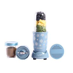 Nutri Blend Snowflakes, 22000 RPM 100% Full Copper Motor, 2 Unbreakable Jars, 400 W, 2 Years Warranty, Recipe book by Chef Sanjeev Kapoor, Blue