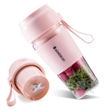 Nutri-Cup Portable Blender | USB Charging | Smoothie maker | SS Blades | Battery Operated Rechargeable Blender | 300ml | Compact Size | Pink