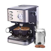 Load image into Gallery viewer, Regenta Espresso Coffee Machine, 19-bar, Make Espressos, Cappuccinos &amp; Lattes at Home, With Steamer, Metal Porta Filter, Temperature Dial, 2 Year Warranty