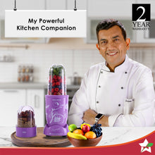 Load image into Gallery viewer, Nutri Blend Orchid, 22000 RPM 100% Full Copper Motor, 2 Unbreakable Jars, 400 W, 2 Years Warranty, Recipe book by Chef Sanjeev Kapoor, Orchid