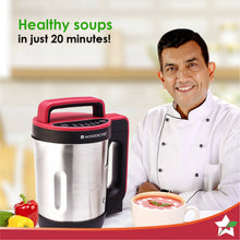 Load image into Gallery viewer, NEO Automatic Soup Maker | 1.0 Litre | 800W Heater | SS Blades &amp; Bowl (Jug) | Soup in just 20 mins | 2 Years Warranty | Red &amp; Black
