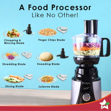 Load image into Gallery viewer, Galaxy Food Processor 750W Mixer Grinder, 100% Copper Motor, 4 Jars, Black &amp; Grey, 5 Year on Motor and 2 Years Overall Warranty