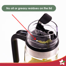 Load image into Gallery viewer, Glass Oil Pourer with Nozzle and Lid, For Kitchen, 600ml, Oil Container &amp; Oil Pourer, Transparent, Air Tight, Spill Proof, For Cooking Oil, Olive Oil, Vinegar