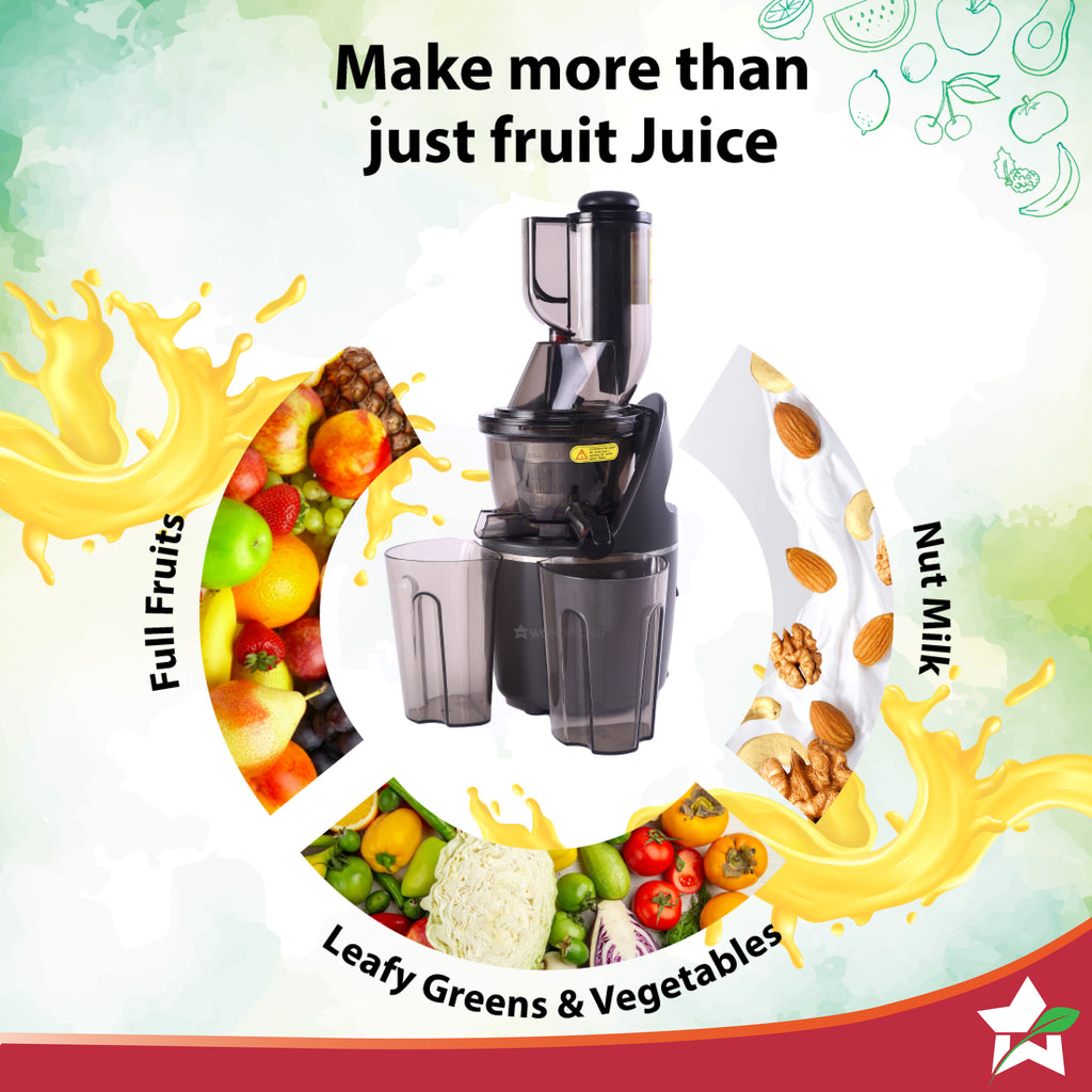 Regalia Full Fruit Cold Press Slow Juicer | 55 RPM Slow Juicer Retains Higher Nutrients | 240W powerful DC motor | Easy to Clean | 5-Year Motor Warranty