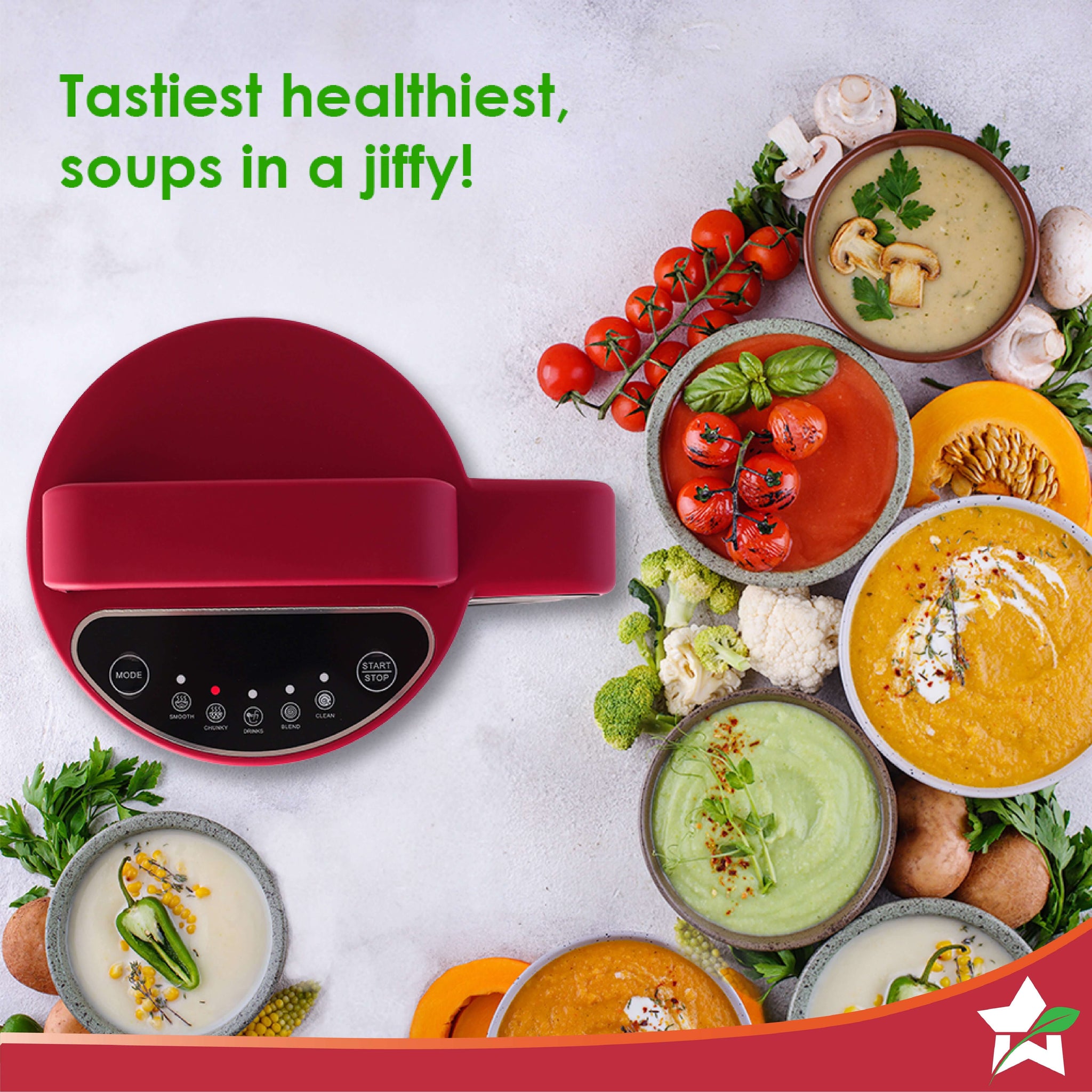 NEO Automatic Soup Maker 1.0 Litre 800W Heater SS Blades & Bowl