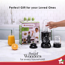 Load image into Gallery viewer, Nutri-blend BOLT Mixer, Grinder, Blender &amp; Smoothie Maker | 600W 22000 RPM 100% Full Copper Motor | Stainless steel Blades | 2 unbreakable jars with Sipper lid | 2 Year warranty | Recipe book by Chef Sanjeev Kapoor | Black