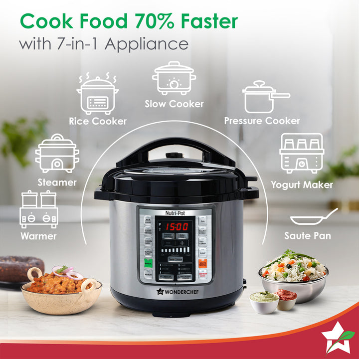 Wonder Cook Pot Wonderchef Nutri-Pot 6L | Smart Pressure Cooker Online