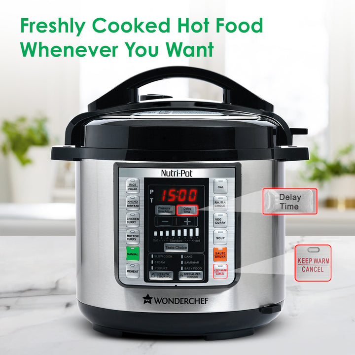 Wonderchef Nutri-Pot 6L | Smart Pressure Cooker Online