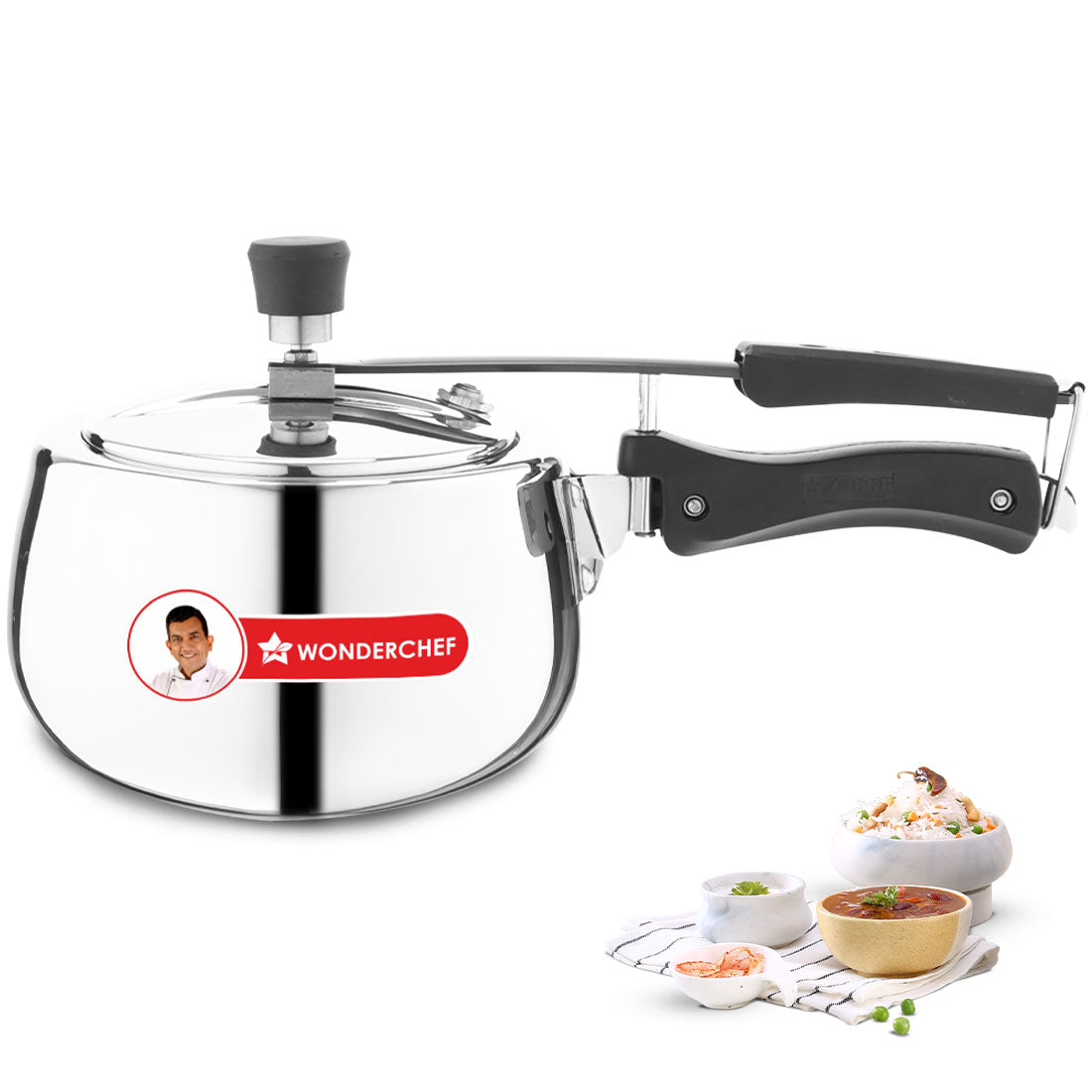 Nigella Triply Stainless Steel Inner Lid Pressure Cooker | 3 Litres | Compatible with G...