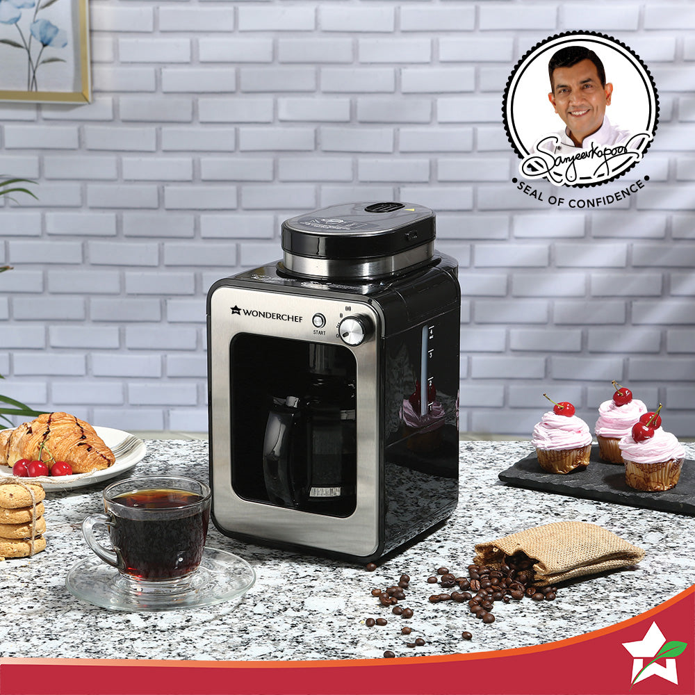 Bean grinding on sale coffee maker