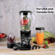 Load image into Gallery viewer, Nutri-blend 300W Mixer Grinder, Blender with 3 Unbreakable Jars in Black, Suitable for USA and Canada Only, SS Blades, High-speed motor, E-Recipe Book By Chef Sanjeev Kapoor