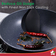 Load image into Gallery viewer, Wonderchef Duralite Die-Cast Kadhai with Lid | 24 cm | 2.4 L | 5 Layer Meta-Tuff Non-Stick Coating | Never Loses Shape | Non-Toxic | Cool Touch Handles and Knob | PFOA Free | Pure Grade Aluminium | Easy to Clean | Grey | 2 Years Warranty