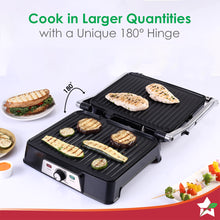 Load image into Gallery viewer, Sanjeev Kapoor Tandoor Professional| Electric Contact Grill &amp; Sandwich Maker|3-in-1 Appliance|2000 Watt|180 Degree Grilling|Cool Touch Handle|LED Indicator|2 Year Warranty|Black &amp; Silver