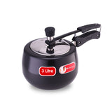 Taurus Hard Anodized 3L Inner Lid Pressure Cooker | Soft Touch Handles for Durability   Induction Friendly | Black