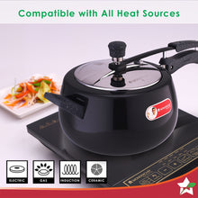 Load image into Gallery viewer, Taurus Hard Anodized 5L Inner Lid Pressure Cooker | Soft Touch Handles for Durability | Induction Friendly | Black