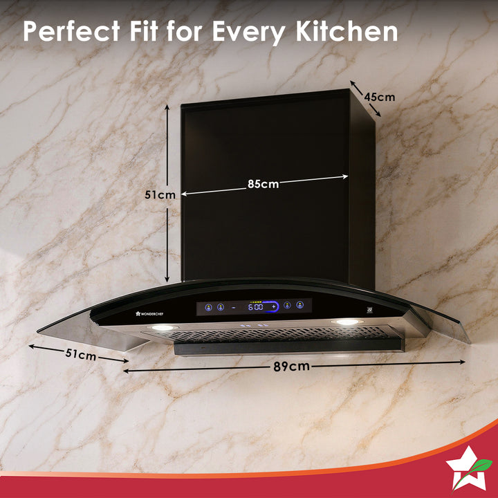 Wonderchef Ultra Curve 90cm BLDC Motion Sensor Chimney