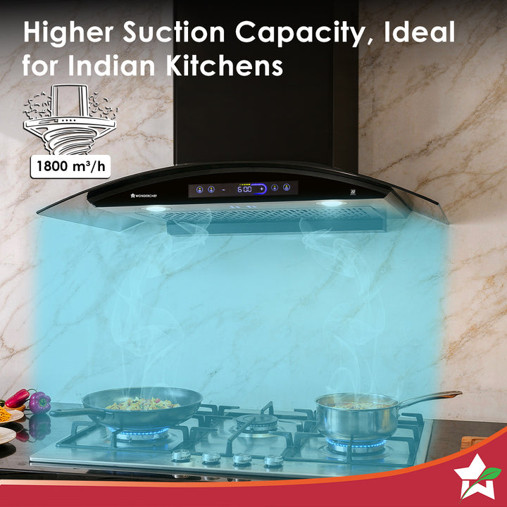Wonderchef Ultra Curve 90cm BLDC Motion Sensor Chimney