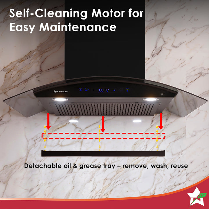 Wonderchef Ultra Curve 90cm BLDC Motion Sensor Chimney