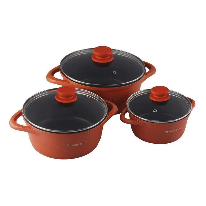 Wonderchef Ceramide Set Black Non Stick Cookware Online India