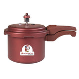 HealthGuard 3L Induction Base Aluminium Nonstick Pressure Cooker with Outer Lid, Maroon