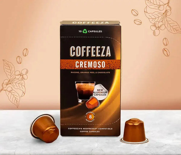 Coffeeza Cremoso Aluminium Coffee Capsules nespresso compatible CCS-ALU-CRE1-VER1-01