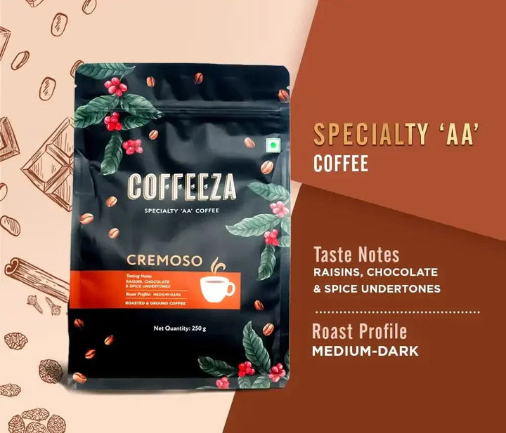Coffeeza Cremoso Specialty "AA" Ground Coffee nespresso compatible