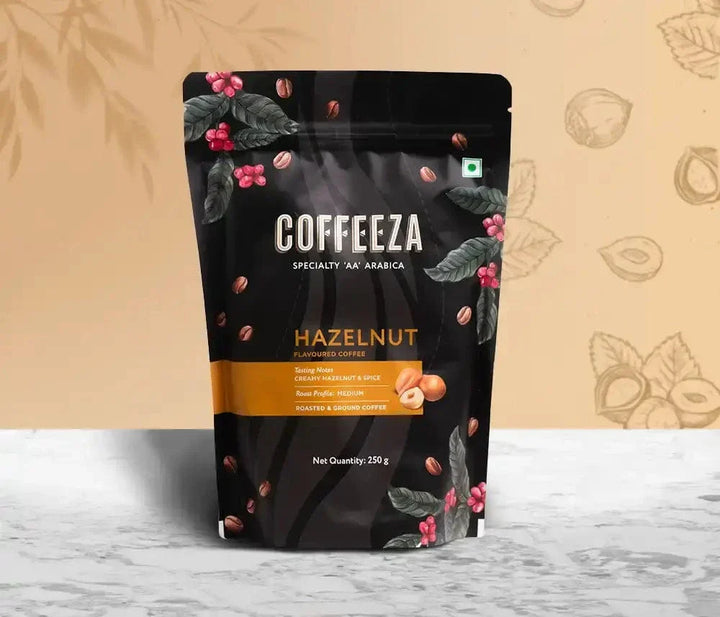 Coffeeza Hazelnut 100% Arabica Flavoured Ground Coffee nespresso compatible