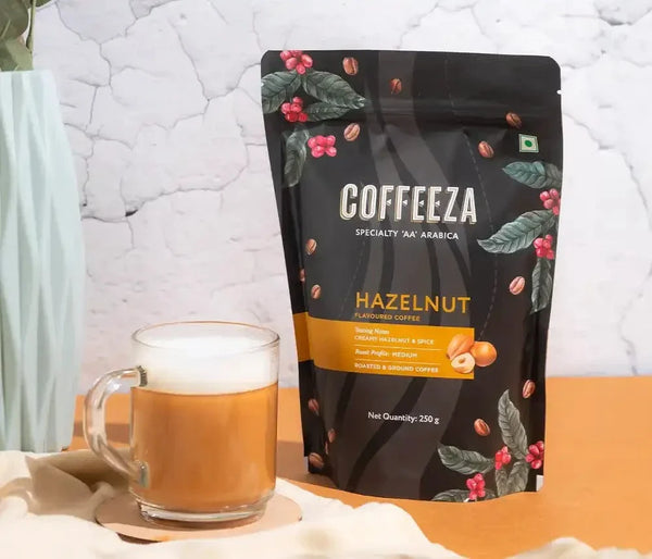 Coffeeza Hazelnut 100% Arabica Flavoured Ground Coffee nespresso compatible