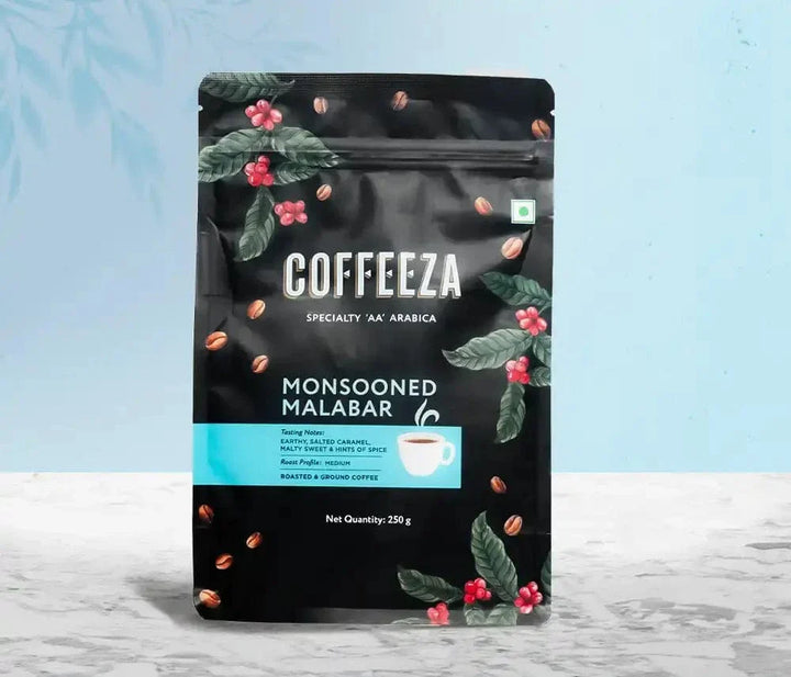 Coffeeza Monsooned Malabar Ground Coffee - AA Arabica Coffee nespresso compatible