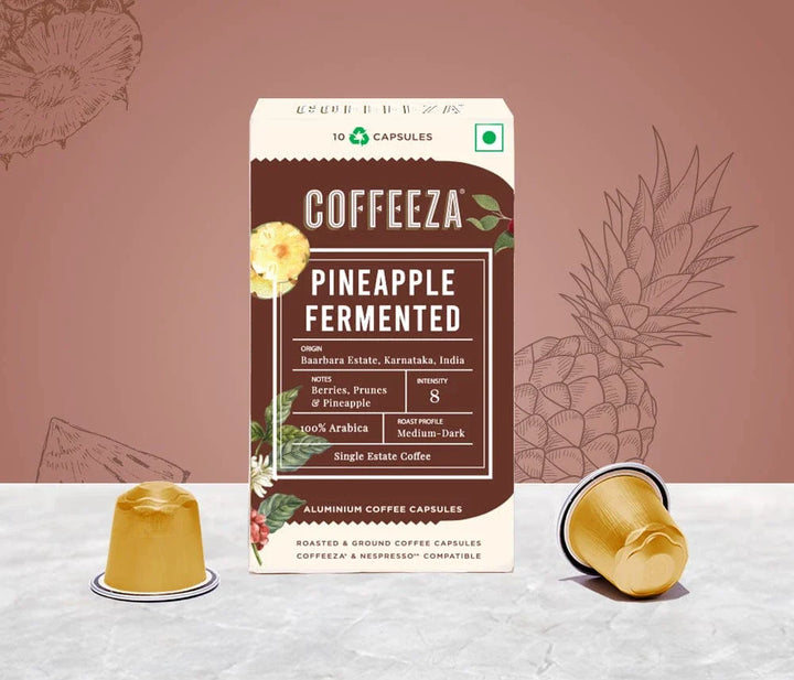Coffeeza Pineapple Fermented Coffee – Single-Estate, 100% Arabica Coffee Capsules nespresso compatible CCS-ALU-PIF1-VER1-01