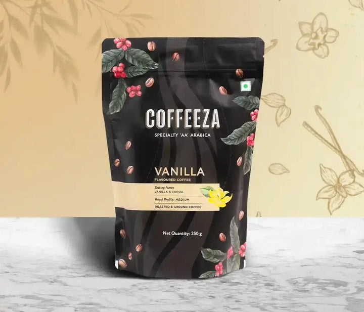 Coffeeza Vanilla 100% Arabica Flavoured Ground Coffee nespresso compatible