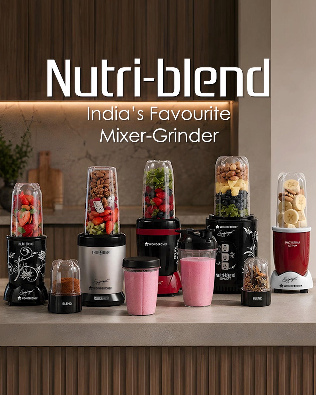 Wonderchef Nutri-Blend Mixer | Compact Powerful & Easy to Use