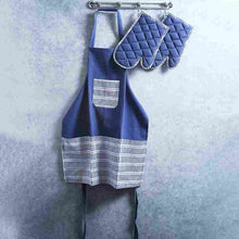 Load image into Gallery viewer, Como Oven Mittens - Blue (Set of 2)