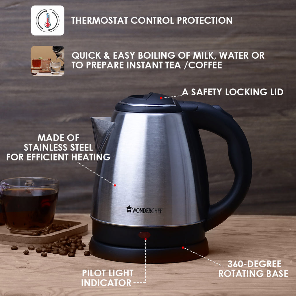 Crescent Electric Kettle 1.5 Litres, 2 years Warranty