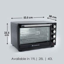 Load image into Gallery viewer, Oven Toaster Griller (OTG) - 40 Litres, Black - with Rotisserie,Auto-shut off, heat-resistant tempered glass, Multi-stage heat selection