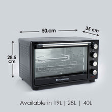 Load image into Gallery viewer, Oven Toaster Griller (OTG) - 28 Litres, Black - with Rotisserie,Auto-shut off, heat-resistant tempered glass, Multi-stage heat selection