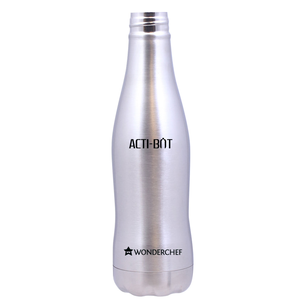 Acti-Bot Stainless Steel Single Wall Water Bottle, 900ml