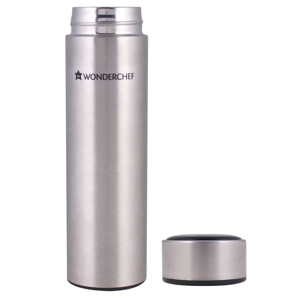 Nutri-Bot, 480ml, Double Wall Stainless Steel Vacuum Insulated Hot and Cold Flask, Steel Micro-filter, Spill & Leak Proof, 2 Years Warranty