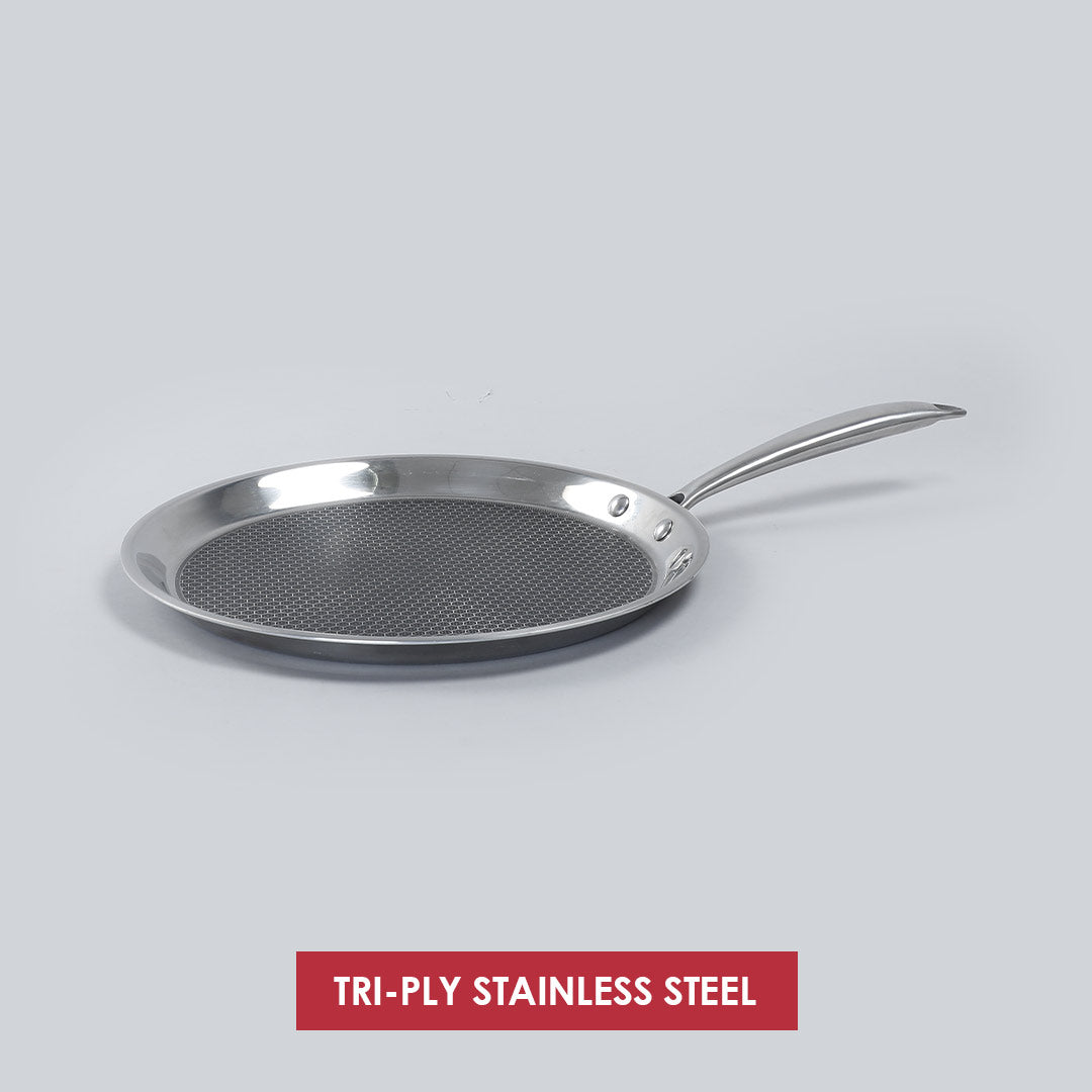 Wonderchef Nigella 3-Ply Stainless Steel Roti Tawa 26cm