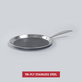 Stanton Stainless Steel 30 cm Nonstick Dosa Tawa | Non Stick Tawa | 2.5 mm | Black
