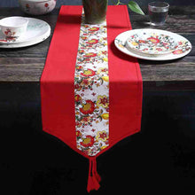 Load image into Gallery viewer, Como Table runner with floral print - Red